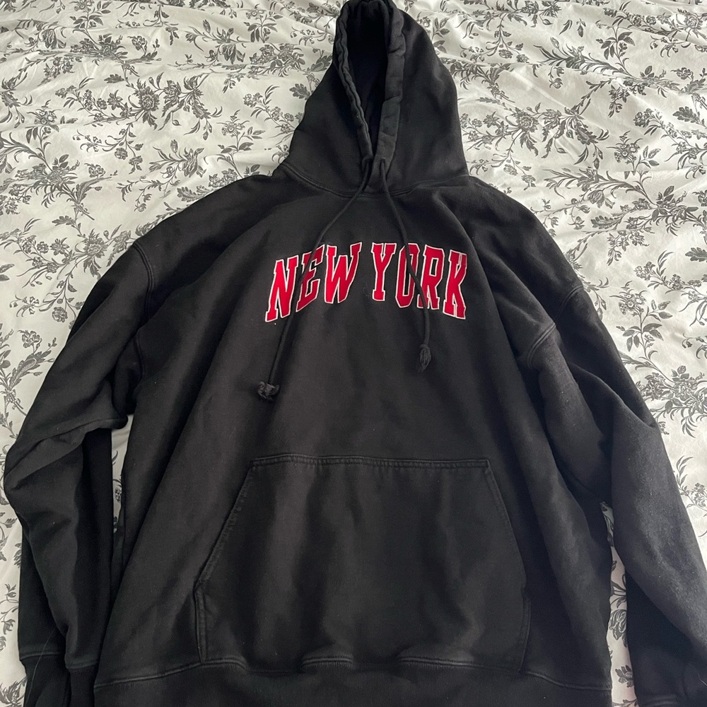 Pacsun Black Hoodie with Red New York Print